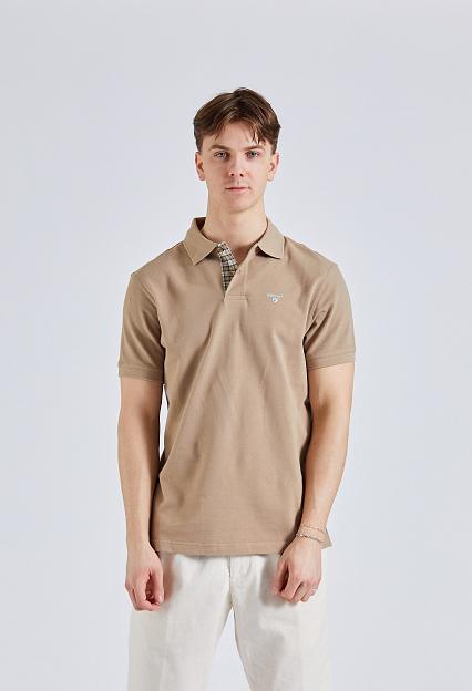 Barbour Tartan Piquet Polo Washed Stone